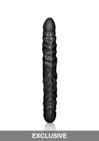 Veined Double Dong 12 inch Black