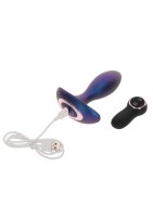 The Brave Vibrating Anal Plug Blue Metallic