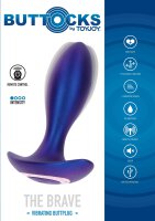 The Brave Vibrating Anal Plug Blue Metallic