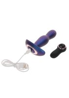 The Stout Inflating Vibrating Plug Blue Metallic