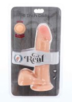 Dual Density Dildo 8inch Balls Skin