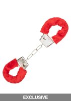 Playful Furry Cuffs White