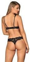 Obsessive Bra and Panty Set Black S - XL