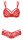 Obsessive Bra and Panty Set Red S - XL