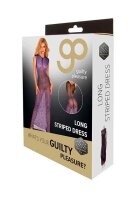 Bedrucktes Langes Datex Kleid Lila S - XL