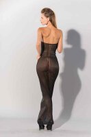 Bedrucktes Datex Schlauchkleid mit Längsstreifen S - XL