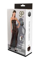 Bedrucktes Datex Schlauchkleid mit Längsstreifen S - XL