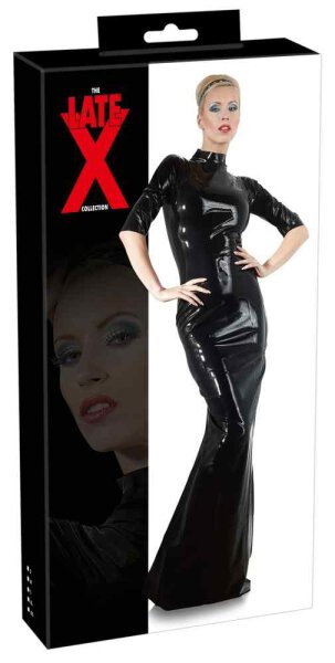 Latex Kleid schwarz S - 2XL