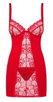Obsessive Heartina Dress with Lace Red S - XL