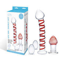 Glas Mr. Swirly 4 pc Set with Glass Kegel Balls & Butt Plug