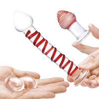 Glas Mr. Swirly 4 pc Set with Glass Kegel Balls & Butt Plug