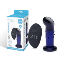Glas Rechargeable Remote Controlled Vibrating Dotted  G-Spot/P-Spot Plug