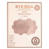 Bye Bra Silk Nipple Covers M - XL Nude 3 Pairs