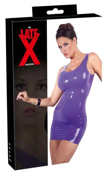 Latex Minikleid lila S - 2XL