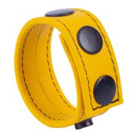 Cocky Yellow Leather Cockring