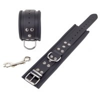 Leather Ankle Cuffs Black