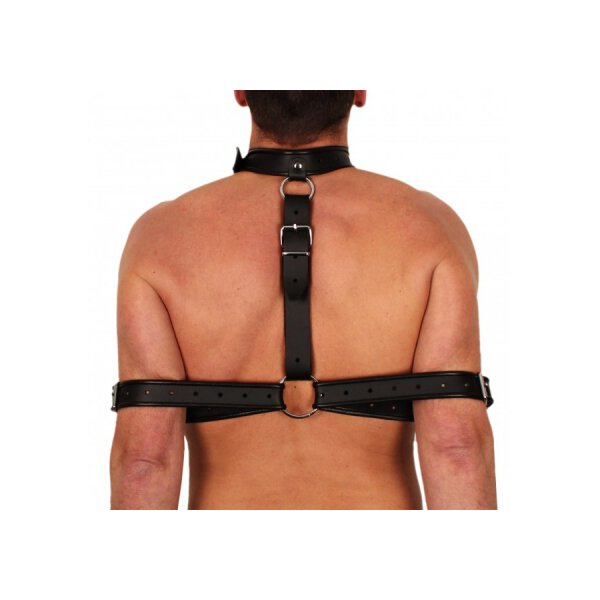 Leather Bondage and Arm Restraint Collar
