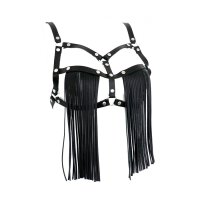 Leather Bra With Fringe