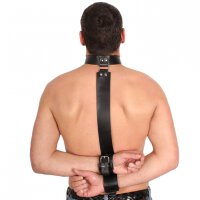 Leather Collar With Integrated Handcuffs