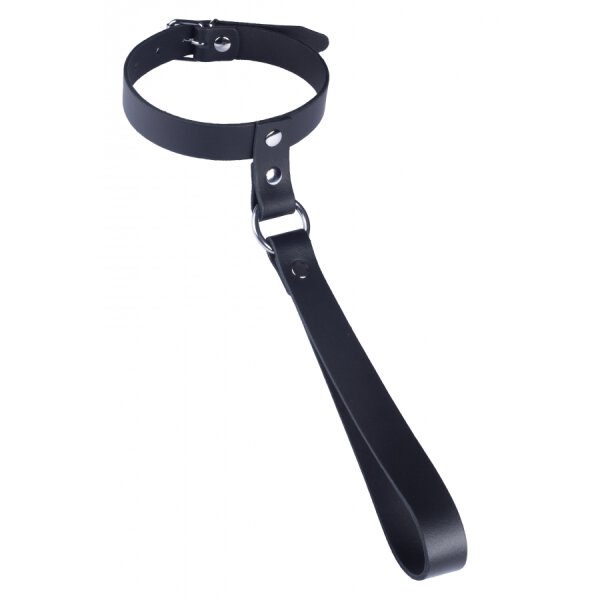 Leather Collar With Short Leash