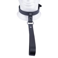 Leather Collar With Short Leash