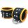 Leather Cuffs for Wrists Black-Yellow
