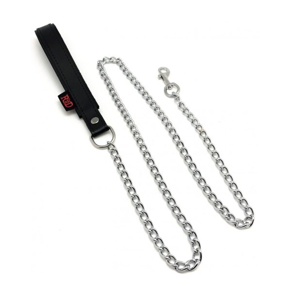 Leather Leash With Handle 1 m Black