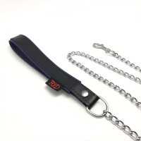 Leather Leash With Handle 1 m Black