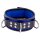 Leather Necklace - 3 D-rings - Blue/Black