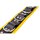 Leather Necklace 3 Rings D Black-Yellow