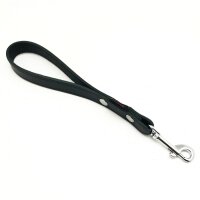Short Leather Leash Black
