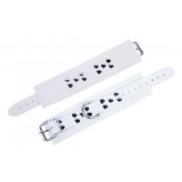 Ultra White Leather Handcuffs