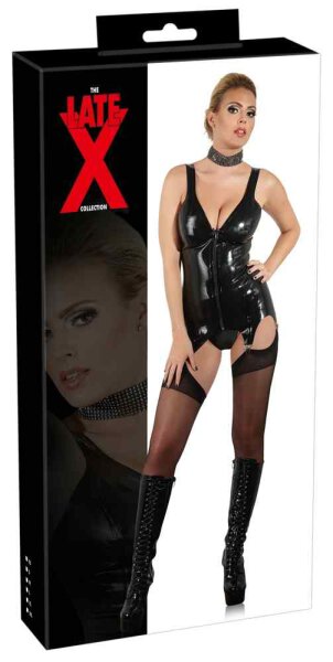 Latex Strapshemd schwarz XS - 2XL