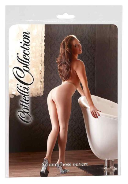 Strumpfhose offen beige S - XL