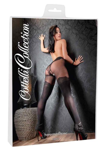 Strumpfhose offen bedruckt XS - L