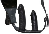 Leder String 3 Dildos S - XL