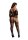 Criss Cross Neck Bodystocking - Black Queensize