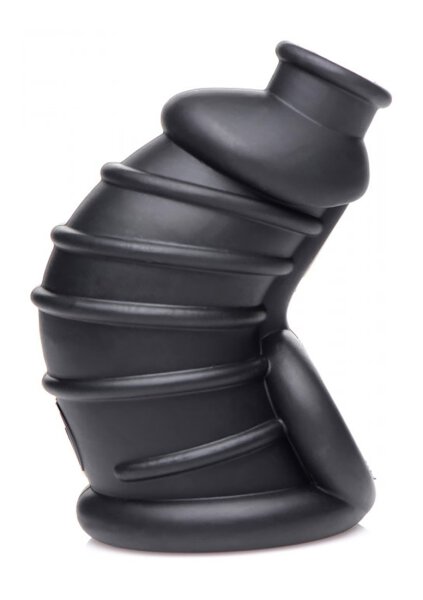 Dark Chamber Silicone Chastity Cage - Black