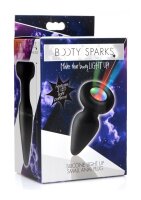 Silicone Light-Up Small Anal Plug - Black