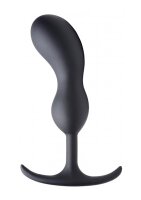 Premium Silicone Weighted Prostate Plug - Large - Black...