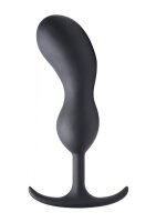 Premium Silicone Weighted Prostate Plug - XL - Black