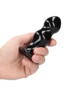 Rimly - Glass Vibrator - With Suction Cup and Remote - Rechargeable - 10 Speed - Black