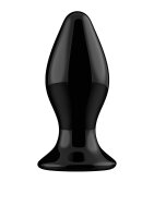 Stretchy - Glass Vibrator - With Suction Cup and Remote - Rechargeable - 10 Speed - Black
