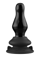 Missy - Glass Vibrator - With Suction Cup and Remote - Rechargeable - 10 Speed - Black