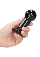 Globy - Glass Vibrator - With Suction Cup and Remote - Rechargeable - 10 Speed - Black