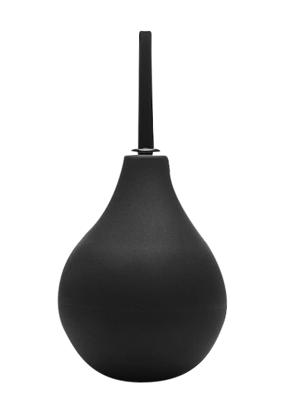 CleanStream Thin Tipped Enema Bulb Black