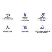 Strap-On-Me Vibrating Bendable Strap-On L Purple