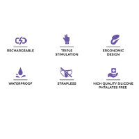 Strap-On-Me Vibrating Bendable Strap-On M Purple