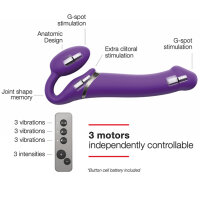 Strap-On-Me Vibrating Bendable Strap-On M Purple
