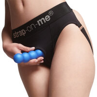 Strap-On-Me Dildo Plug Balls Metallic Blue M